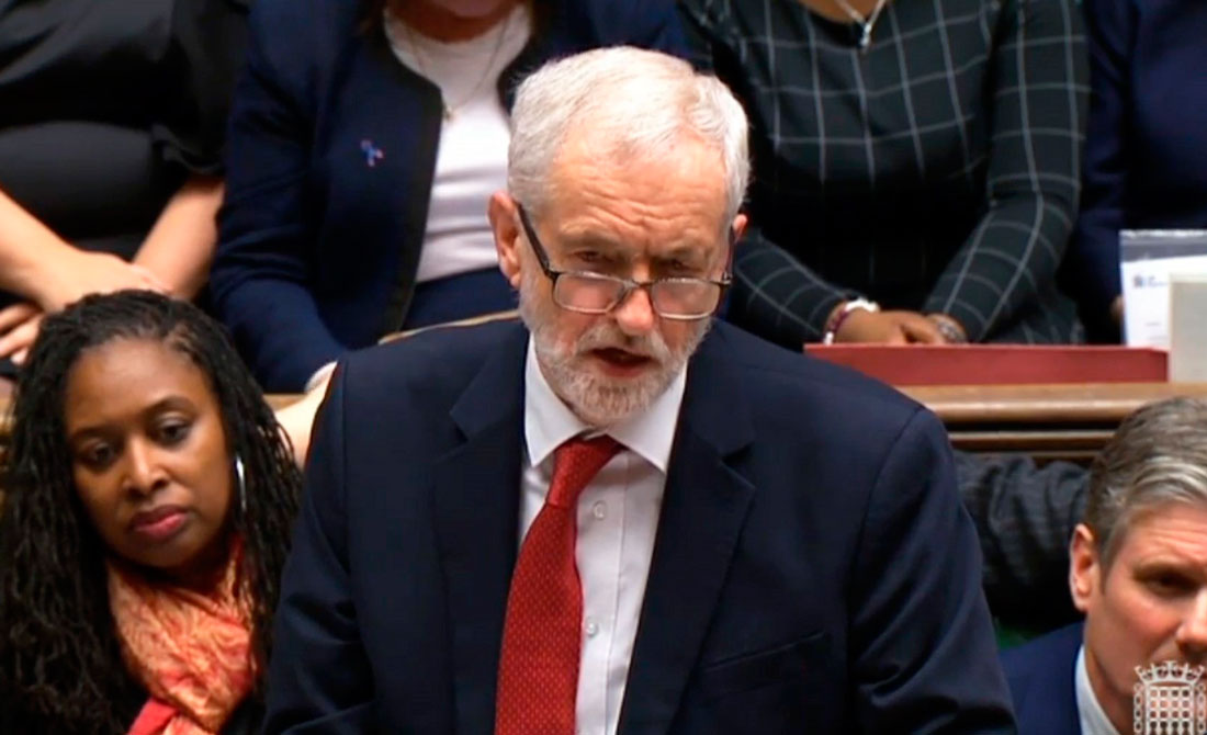 Enero de 2019. Jeremy Corbyn en la sesión que rechazó el acuerdo de la primera ministra con la UE. 