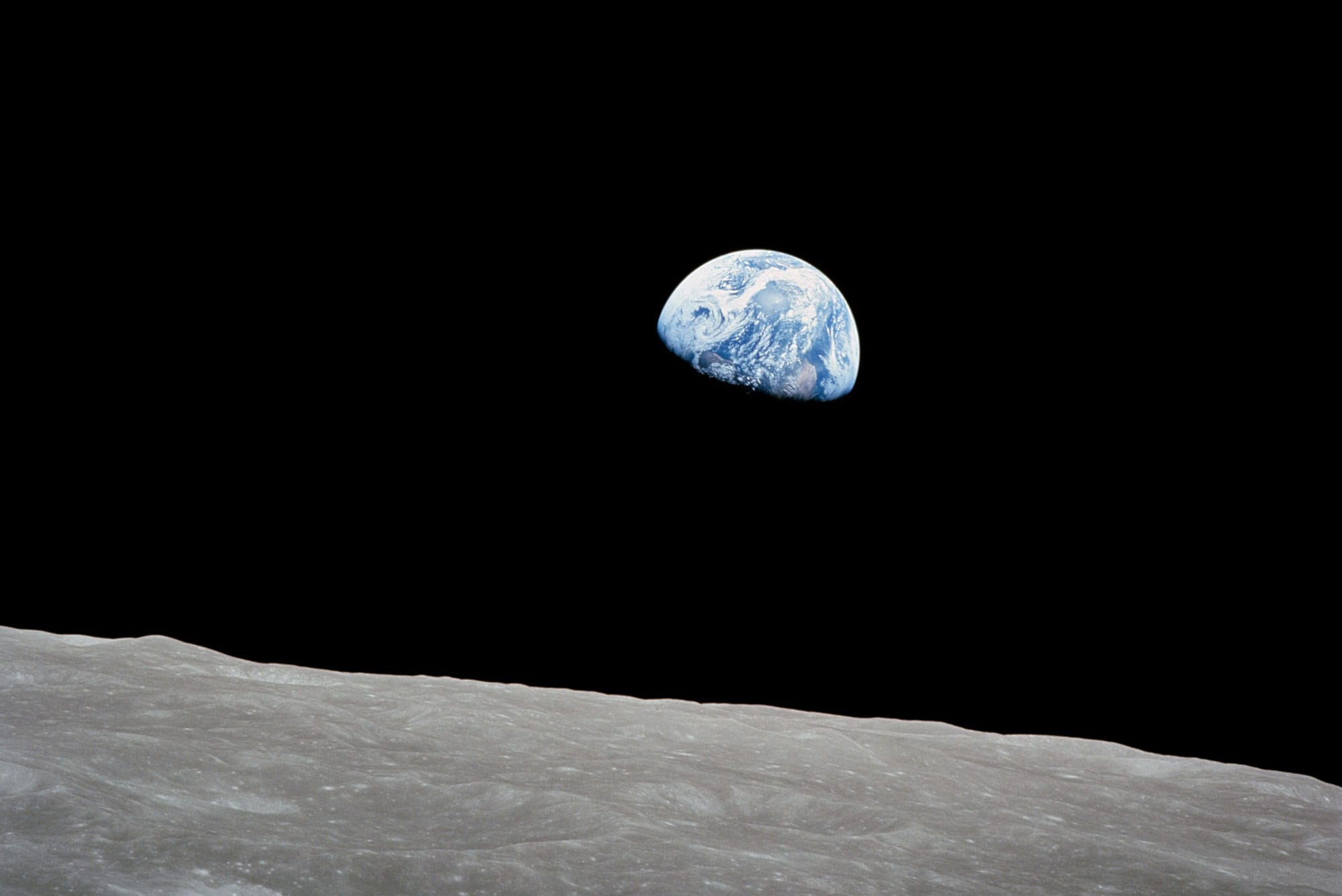 Foto de la Tierra tomada por el Apolo 8